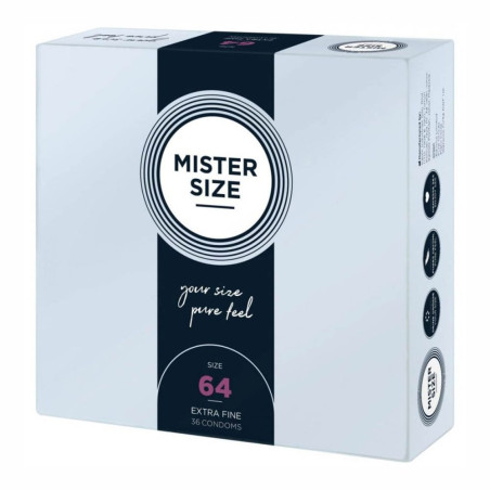 MISTER SIZE DIAMETRO 64 MM PRESERVATIVI PROFILATTICI CONDOM GRANDI IN CONFEZIONE DA 36 PZ