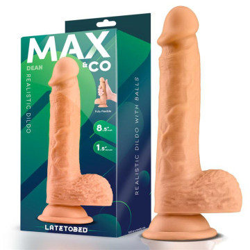 MAX & CO DEAN DILDO REALISTICO 21,5 CM CON TESTICOLI E VENTOSA