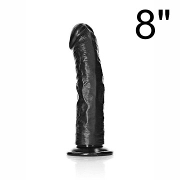 REALROCK DILDO REALISTICO NERO CON VENTOSA 8” CM 20,5