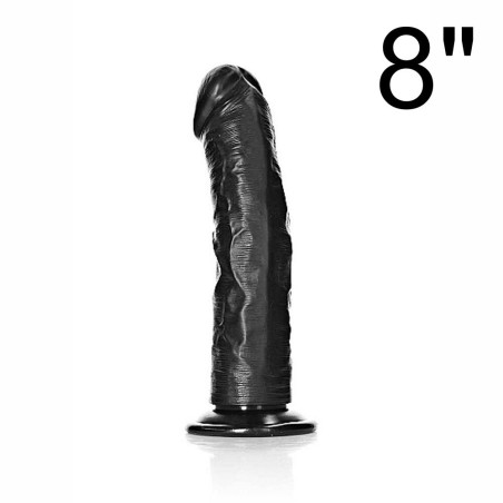 REALROCK DILDO REALISTICO NERO CON VENTOSA 8” CM 20,5