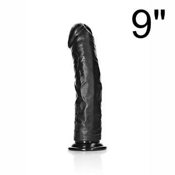 REALROCK DILDO REALISTICO NERO CON VENTOSA 9” CM 23