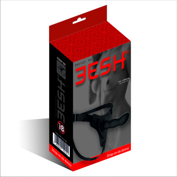 EESH® STRAP ON DILDO INDOSSABILE IN SILICONE NERO CON MUTANDINA REGOLABILE