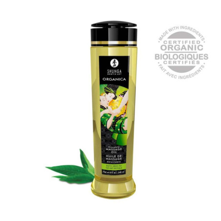 SHUNGA OLIO DA MASSAGGIO EROTICO AL TÈ VERDE EROTIC MASSAGE OIL 240 ML GREEN-TEA