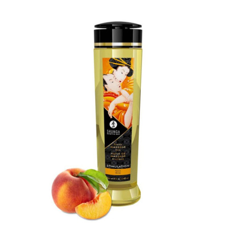 SHUNGA OLIO DA MASSAGGIO EROTICO ALLA PESCA EROTIC MASSAGE OIL 240 ML PEACH