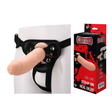 REALSTUFF STRAP ON REAL DILDO FALLO REALISTICO INDOSSABILE CON IMBRACATURA REGOLABILE 21 CM 8,3"