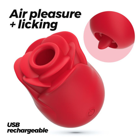 CRUSHIOUS Rosita Stimolatore femminile per donna succhia clitoride in silicone con lingua licking