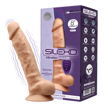 SilexD vibratore dildo vibrante fallo in silicone doppia densità con telecomando wireless 20 cm