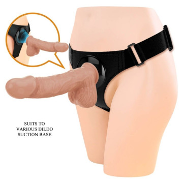 Strap on da donna dildo fallo realistico indossabile morbido impermeabile con mutandina e ventosa