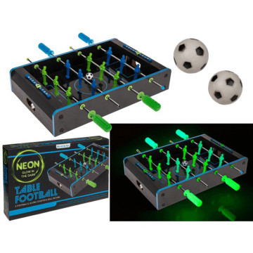 Mini calcio Balilla gioco fluorescente che si illumina al buio