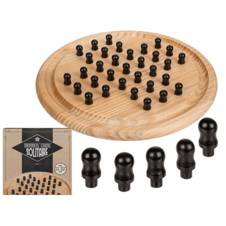 Gioco da tavolo in legno solitario diametro cm 28,5