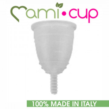 MAMICUP COPPETTA MESTRUALE TRASP. 100% SILICONE MEDICALE MADE IN ITALY TAGLIA L