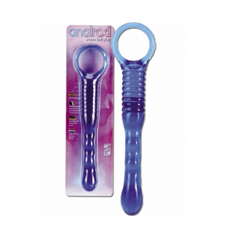 18072 ANALROD PLUG CON ANELLO ANALE COLORE BLU