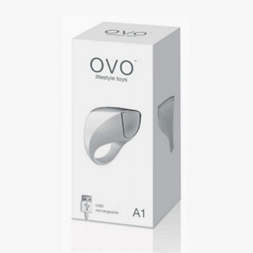 OVO A1 ANELLO RECHARGEABLE RING WHITE/CHROME VIBRANTE RICARICABILE USB