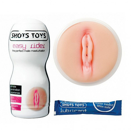 SHOTS EASY RIDER MASTURBATORE MASCHILE VAGINA MORBIDA 100% SILICONE MEDICALE