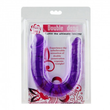 DOUBLE DONG PURPLE LUNGHEZZA CM 29,8 MATERIALE TPR