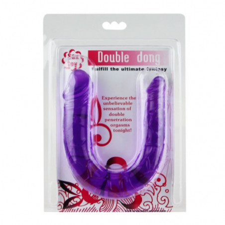 DOUBLE DONG PURPLE LUNGHEZZA CM 29,8 MATERIALE TPR