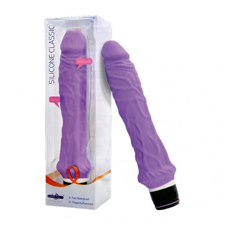 SEVEN CREATIONS BIG PURPLE – FALLO REALISTICO VIBRANTE IN SILICONE VIOLA CM 23