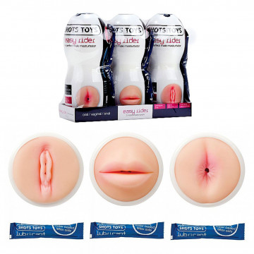 SHT159 SHOTS TOYS EASY RIDER 3 PACK BOCCA, ANO, VAGINA