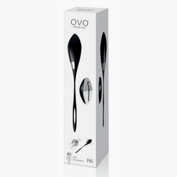 OVO R6 REMOTE BLACK/CHROME STIMOLATORE VAGINALE VIBRANTE NERO CON TELECOMANDO