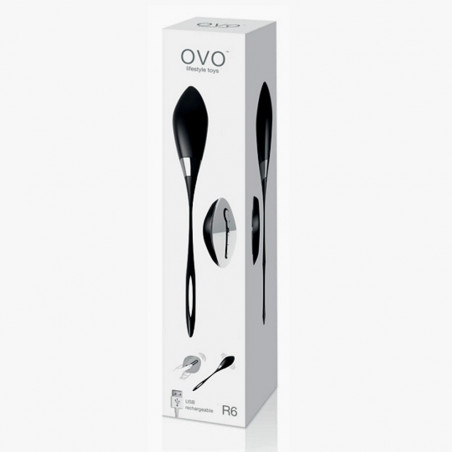 OVO R6 REMOTE BLACK/CHROME STIMOLATORE VAGINALE VIBRANTE NERO CON TELECOMANDO