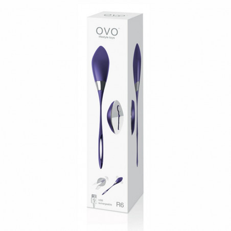 OVO R6 REMOTE PURPLE/CHROME STIMOLATORE VAGINALE VIBRANTE VIOLA CON TELECOMANDO