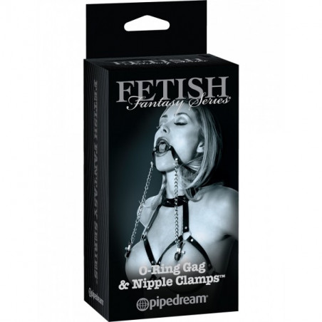 PD4419-23 O-RING GAG & NIPPLE CLAMPS BLACK