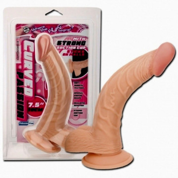 10113 CURVED PASSION DILDO CM 19  FALLO REALISTICO NON VIBRANTE COLOR CARNE