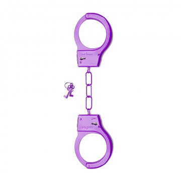 SHT347PUR METAL HANDCUFFS - PINK MANETTE METALLICHE VIOLA