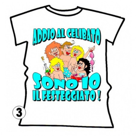 GAD-CEL13030 03 SESSO PER GIOCO T-SHIRT PARTY ADDIO AL CELIBATO 03 TG S-M-L