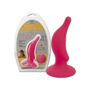 18091 SMOOTH SLIDER 10.2 CM ANAL PLUG VACUUM 100% SILICONE