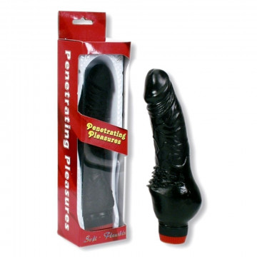 13013 55004187 FLEXIBLE VIBRATOR FALLO REALISTICO NERO VIBRANTE 8”