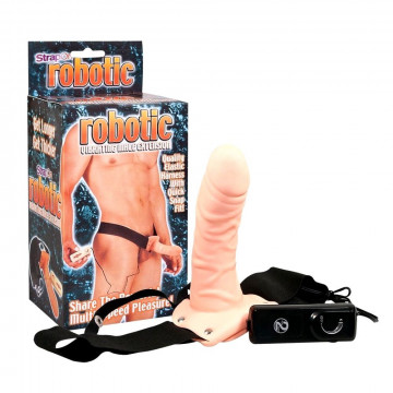 ROBOTIC STRAP ON FLESH – FALLO REALISTICO INDOSSABILE PER LUI VIBRANTE COLOR CARNE 6”