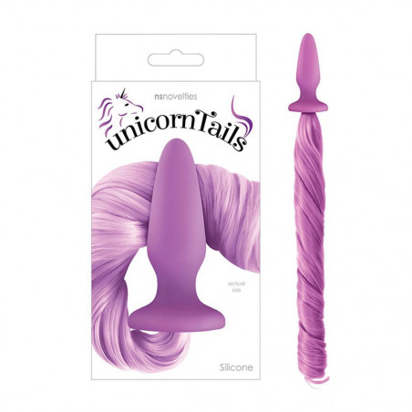 280415 PONYPLUG UNICORN TAILS PURPLE  CODA DI UNICORNO