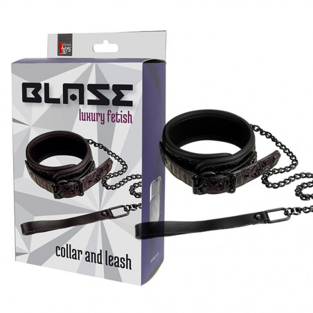 21271 BLAZE COLLAR AND LEASH PURPLE  GUINZAGLIO CON COLLARE REGOLABILE