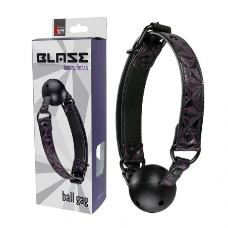 21274 BLAZE BALL GAG PURPLE  PALLINA MORSO IN PLASTICA LISCIA E INSAPORE TRASPIRANTE