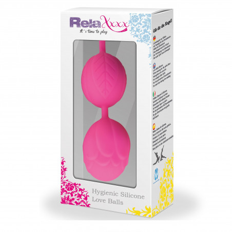 55003935 RELAXXXX LOVE BALLS PINK PALLINE VAGINALI IN SILICONE ROSA