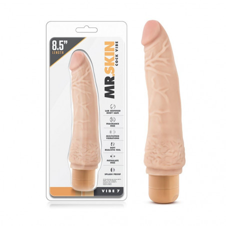 330469 MR. SKIN COCK VIBE 7  FALLO VIBRANTE IN PVC LUNGHEZZA CM 18.5