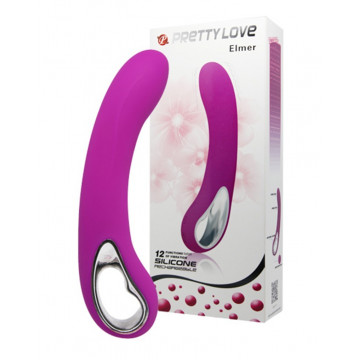 6018 PRETTY LOVE – ALSTON / ELMER  VIBRATORE DI DESIGN 12 FUNZIONI RICARICABILE USB IN SILICONE FUXIA