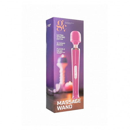 GC008PNK MASSAGE WAND – PINK MASSAGGIATORE IN SILICONE 32 CM