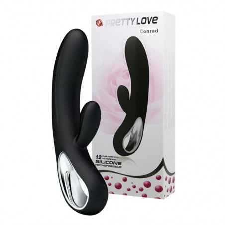 6021 PRETTY LOVE CONRAD ELMER BLACK  VIBRATORE DI DESIGN 100% SILICONE COLORE NERO