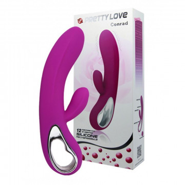 6020 PRETTY LOVE CONRAD ELMER DEEP ROSE VIBRATORE DI DESIGN 100% SILICONE COLORE FUXIA