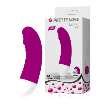 6244 PRETTY LOVE LUTHER  VIBRATORE DI DESIGN IN SILICONE FUXIA CON 30 FUNZIONI DI VIBRAZIONE RICARICABILE USB