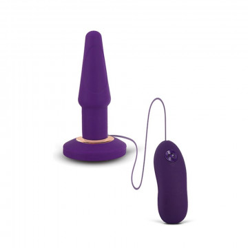 51060 APEX BUTT PLUG LARGE PURPLE  PLUG STIMOLATORE ANALE VIBRANTE IN SILICONE VIOLA