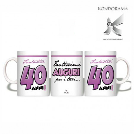 2017-08 TAZZA COMPLEANNO TANTISSIMI AUGURI PER I TUOI 40 ANNI