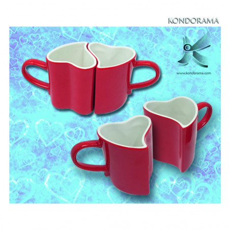 7270 COPPIA TAZZA ROSSA LOVE