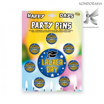 3634-12 SET SPILLE "PARTY PINS" LAUREA DAY