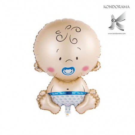 2262-A GONFIABILE BABY CELESTE BIMBO  MISURA CM 47 X 71  GONFIABILI AD ELIO O ARIA IN FOIL