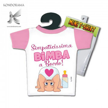 4885-29 MINI T-SHIRT  SIMPATICISSIMA BIMBA A BORDO