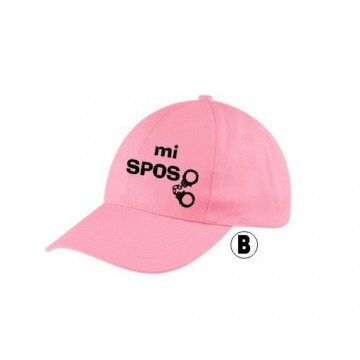 NUB18100B CAPPELLINO BASEBALL ADDIO AL NUBILATO MI SPOSO COLORE ROSA