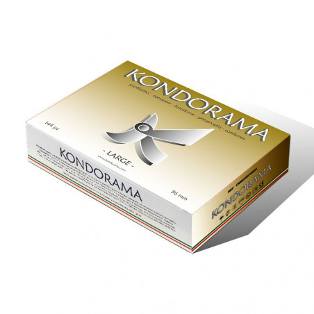 KONDORAMA LARGE PROFILATTICI PRESERVATIVI TRASPARENTI NON AROMATIZZATI 144 PZ DIAMETRO 56 MM